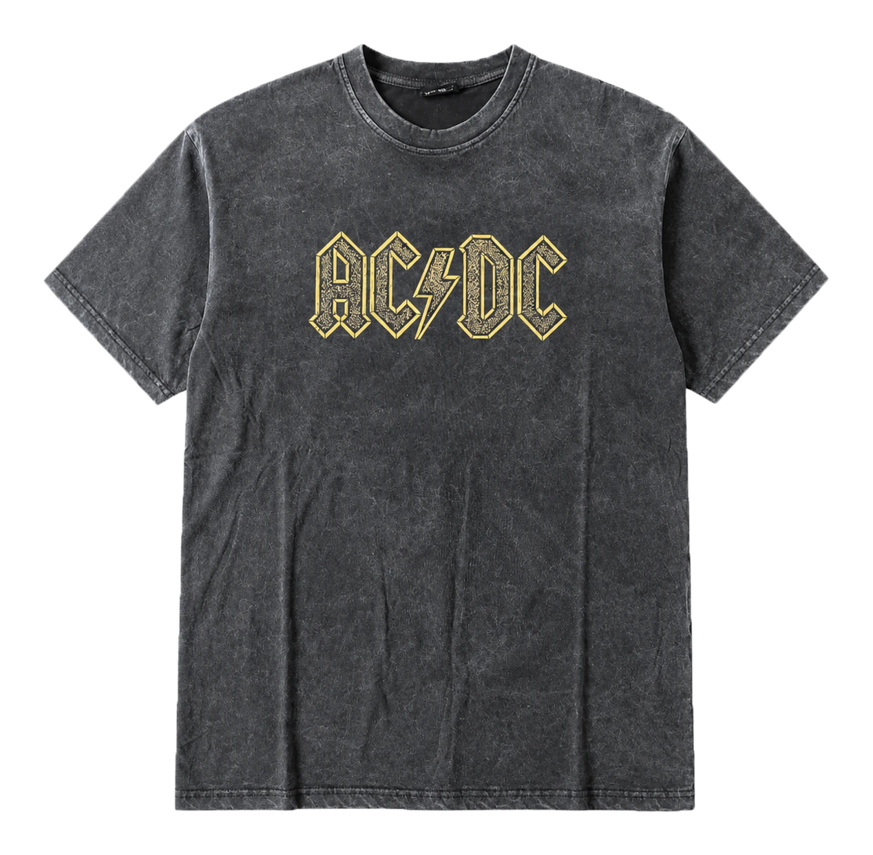 Метъл тениска AC/DC с щампа отпред и отзад