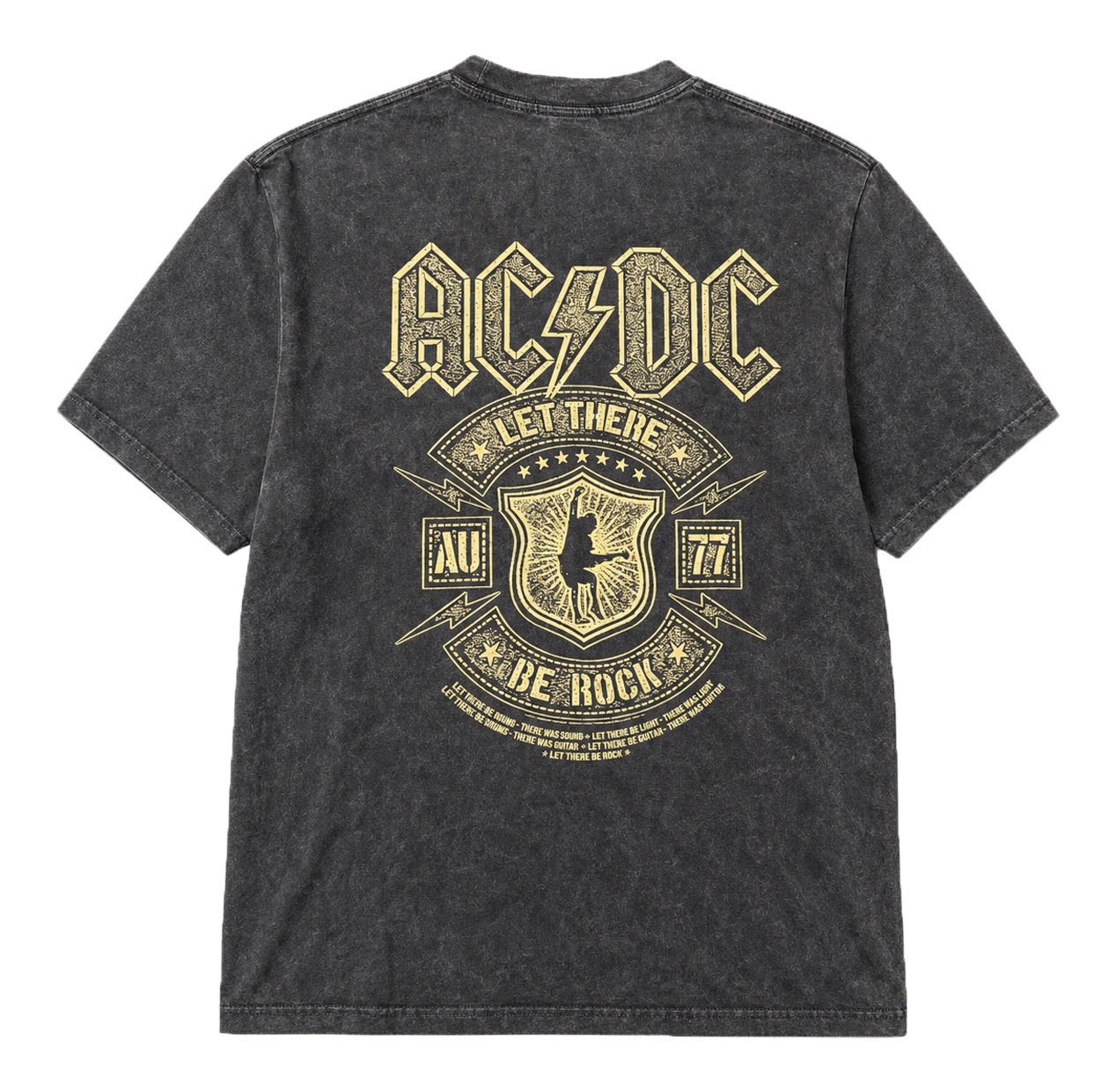 Метъл тениска AC/DC с щампа отпред и отзад