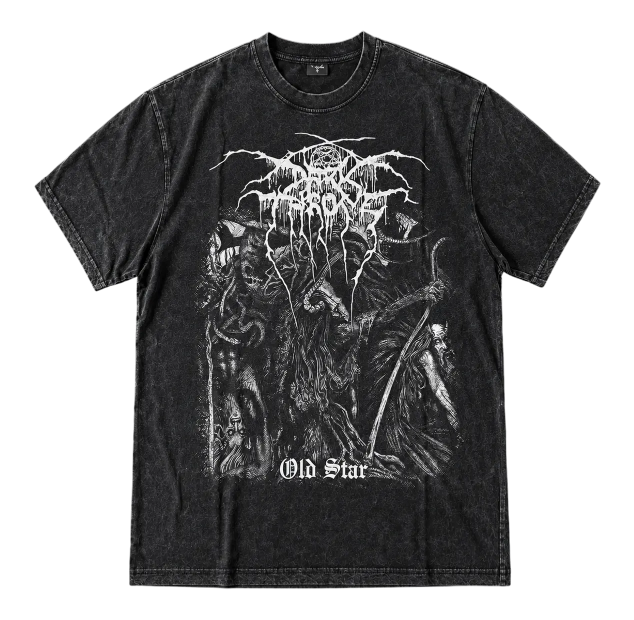 Метъл тениска Dark Throne с щампа отпред и отзад