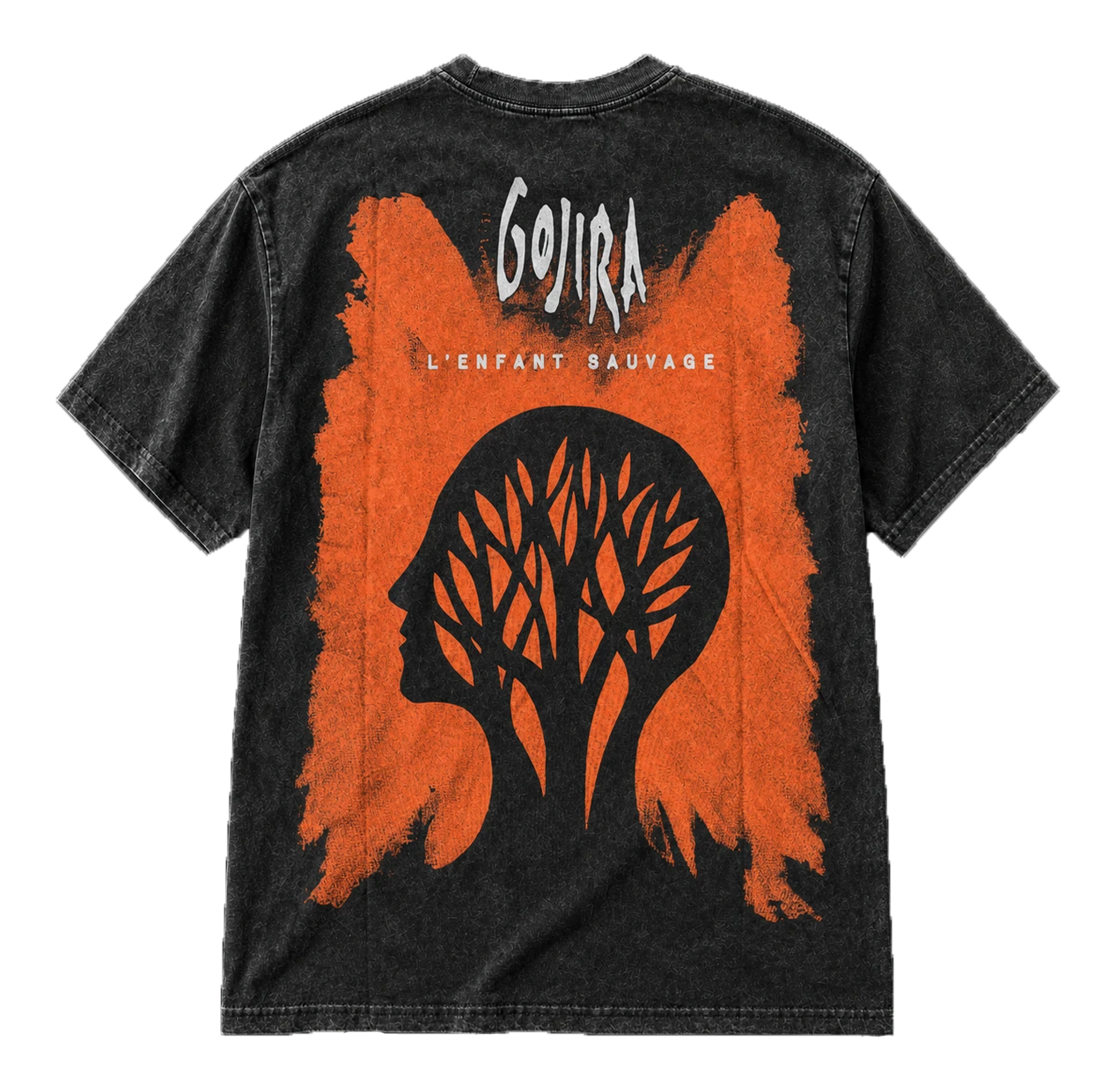 Метъл тениска Gojira с щампа отпред и отзад