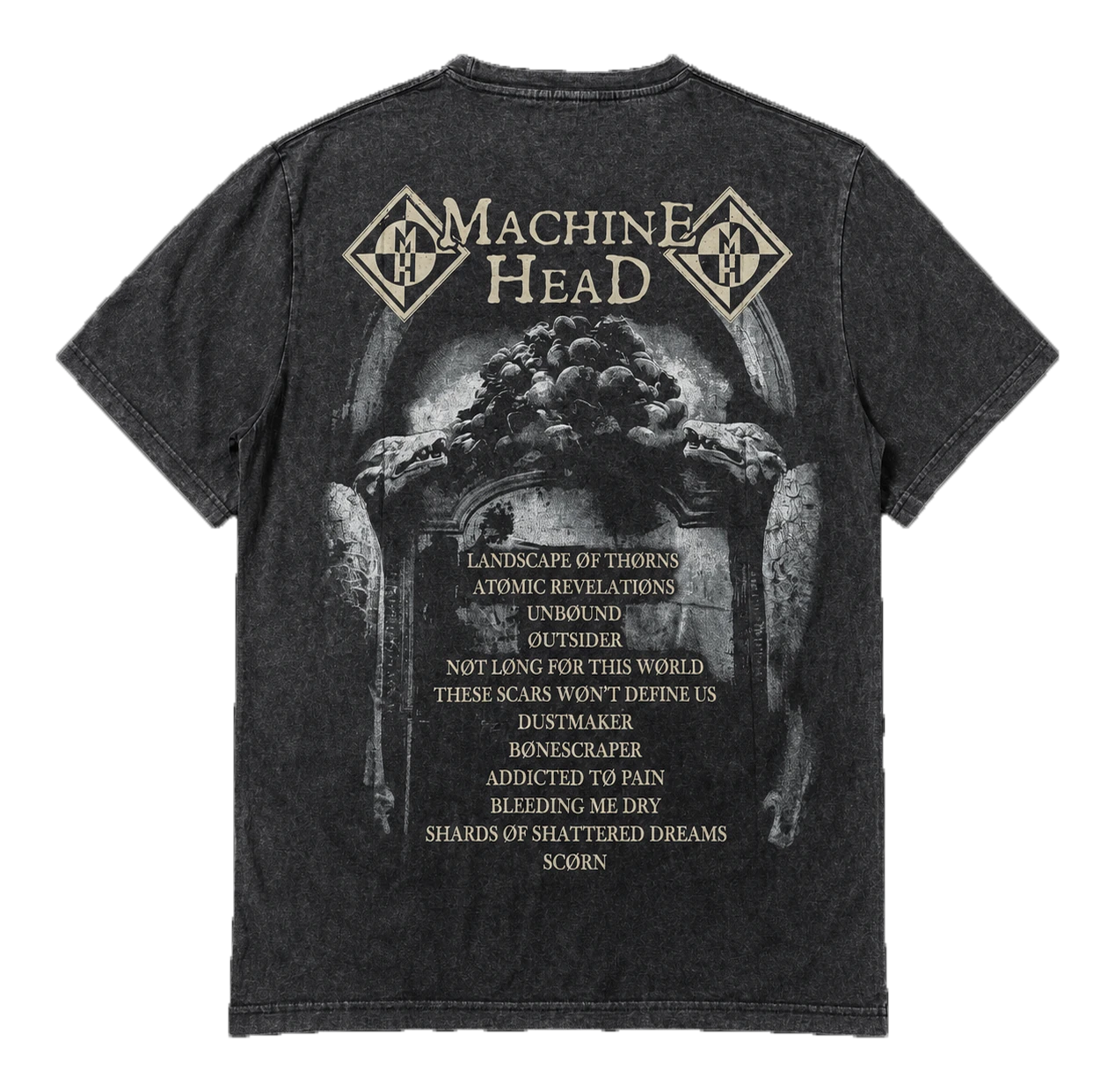 Метъл тениска Machine Head с щампа отпред и отзад