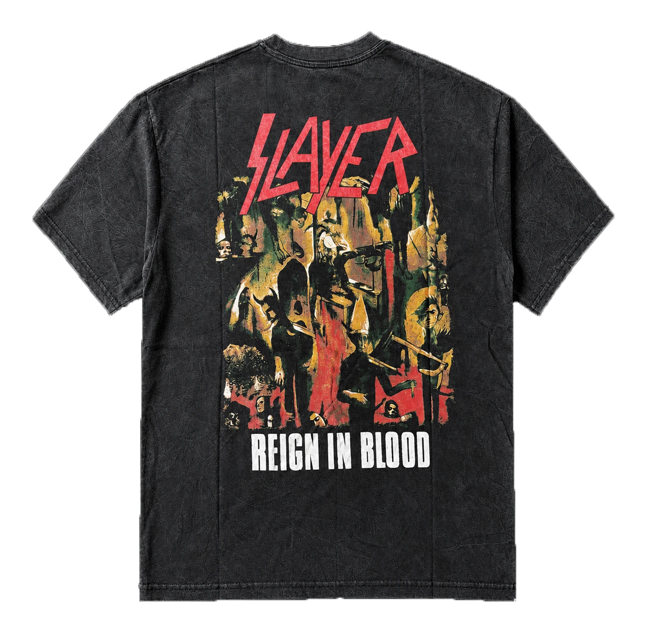 Метъл тениска Slayer с щампа отпред и отзад