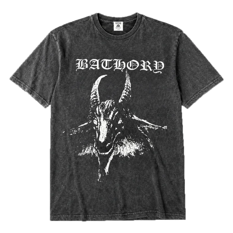 Метъл тениска Bathory с щампа отпред и отзад