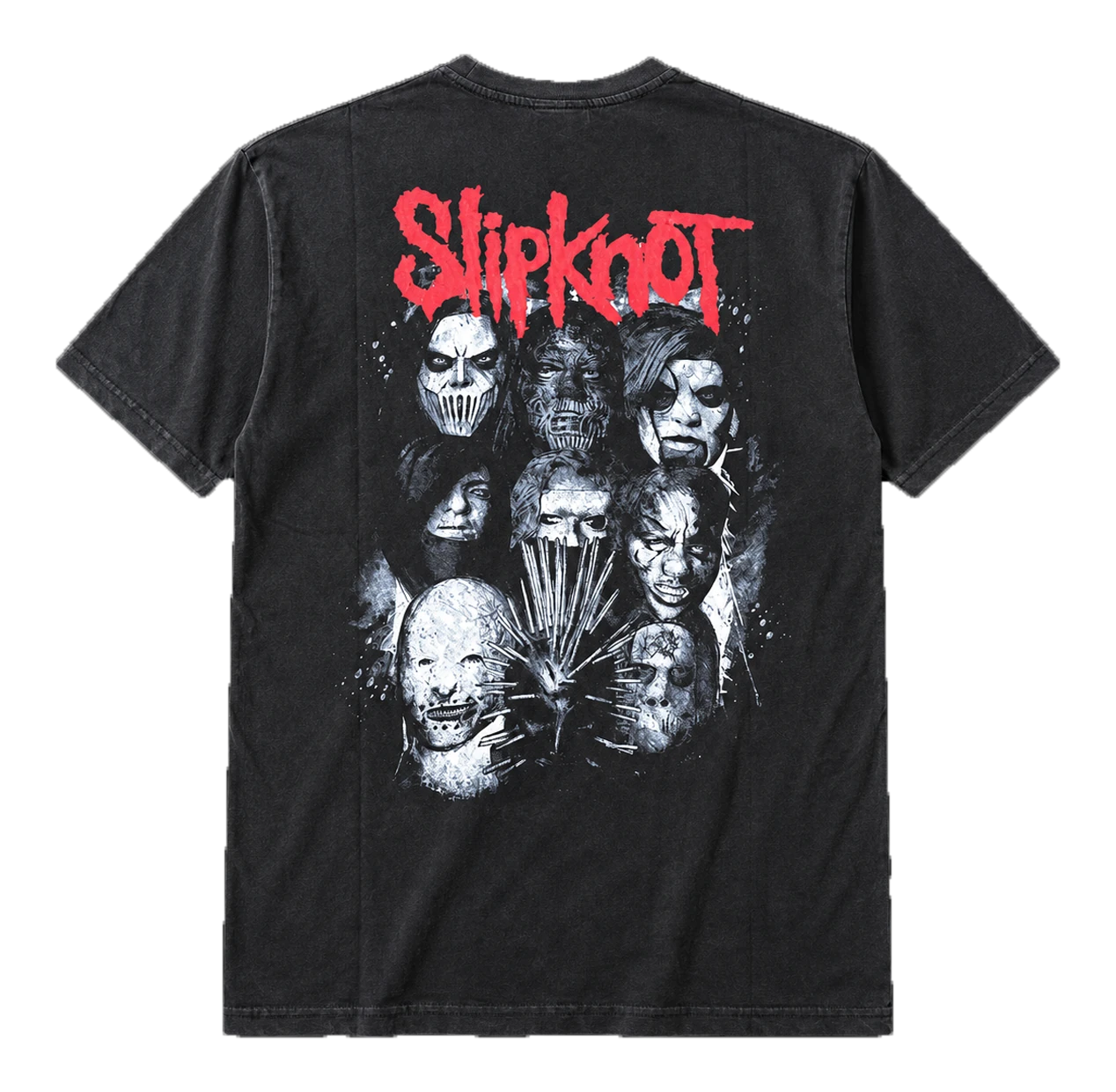 Метъл тениска Slipknot с щампа отпред и отзад